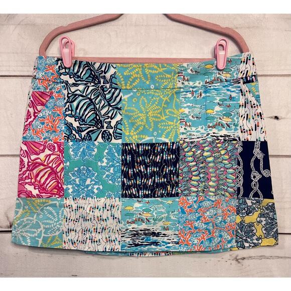 Lilly Pulitzer Size 12 Nautical Patchwork Skirt Preppy EUC - Picture 1 of 5